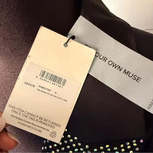 Kaiia Diamante Trim Mini Blazer Dress in Black NWT - Picture 10 of 11